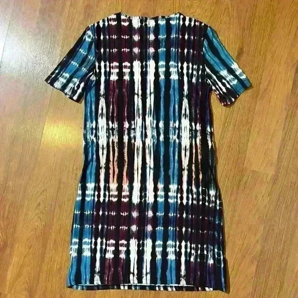 Bobbie Brooks Womens Tie-Dye Scoop Neck Stretch Summer Mini Dress Medium - Picture 2 of 6